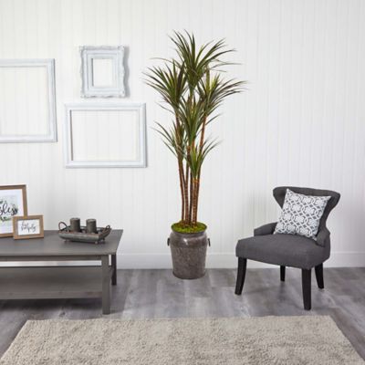 Image showing  Artificial 6 ft. Giant Yucca Tree in Decorative Planter, UV-Resistant, Indoor/Outdoor