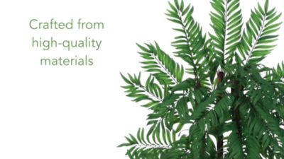 Image showing  Artificial 6 ft. Parlour Palm Tree in White Planter