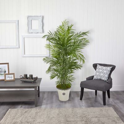 Image showing  Artificial 6 ft. Areca Palm Tree in Planter, UV-Resistant, Indoor/Outdoor