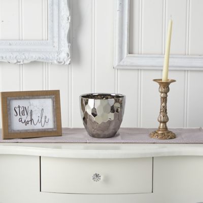 Image showing  6.75 in. Designer Silver Bowl