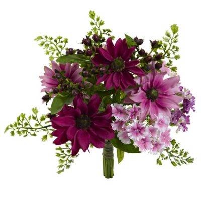 Nearly Natural 9 in. Artificial Mixed Pink Daisy Flower Bundle, 3 pc.