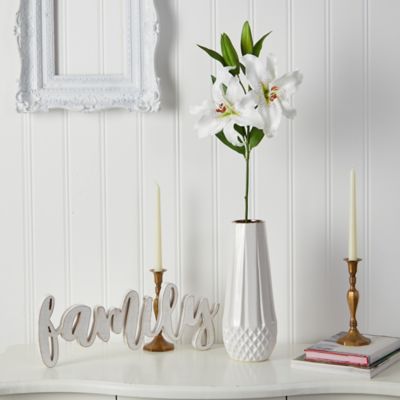 Image showing  31 in. Artificial Ruburn Lily Flower, 2 pc.