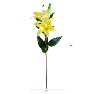 Image showing  31 in. Artificial Lily Flower Stems, 3 pc.