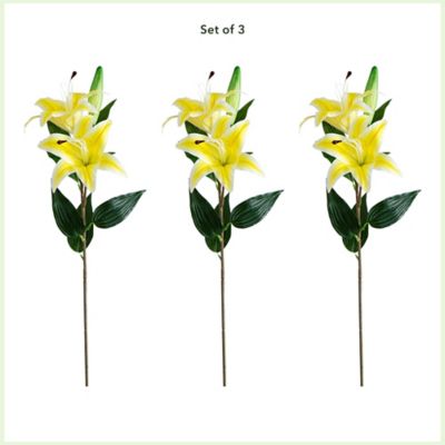 Image showing  31 in. Artificial Lily Flower Stems, 3 pc.