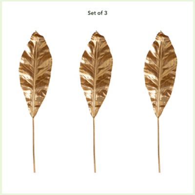 Image showing  42 in. Artificial Palm Gold Stems, 3 pc.