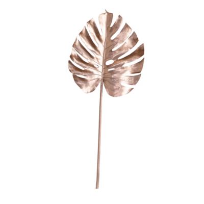 Nearly Natural 41 in. Artificial Rose Gold Monstera Stems, 3 pc.