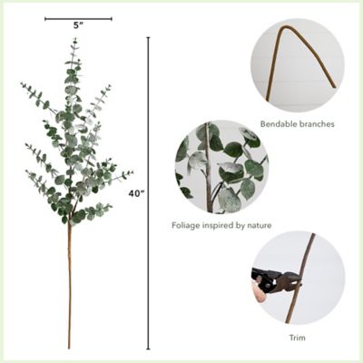 Image showing 5 th Nearly Natural 40 in. Artificial Eucalyptus Stems, 3 pc.