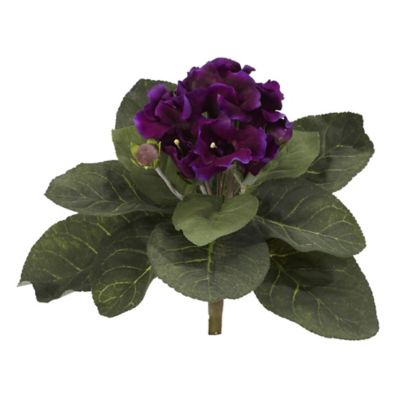 Nearly Natural 11 in. Artificial Gloxinia Plant, 4 pc.