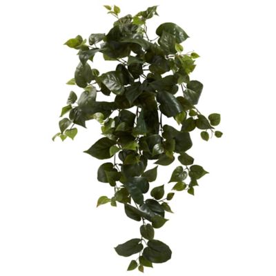 Nearly Natural 34 in. Artificial Philo Hanging Plant, 3 pc.