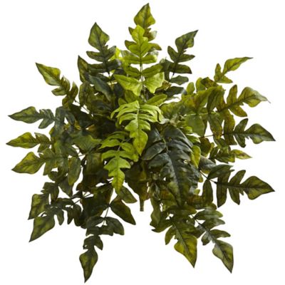 Nearly Natural 24 in. Artificial Holly Fern Plant, 2 pc.