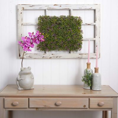 Image showing  6 in. Artificial x 6 in. Artificial Purple & Green Clover Mat, 12 pc.