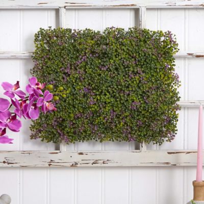 Image showing  6 in. Artificial x 6 in. Artificial Purple & Green Clover Mat, 12 pc.