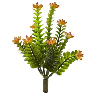Nearly Natural 9 in. Artificial Flowering Sedum Plant, 6 pc.