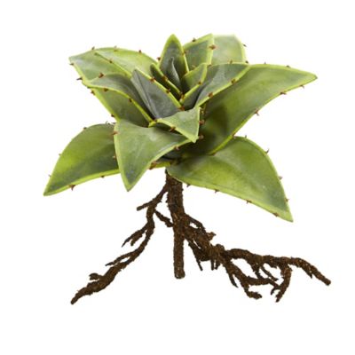 Nearly Natural 10 in. Artificial Succulent Plant with Roots, 3 pc.