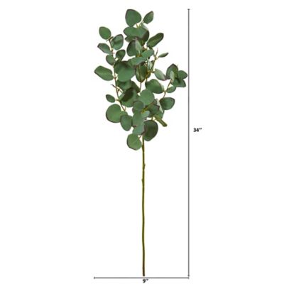 Image showing  34 in. Artificial Eucalyptus Branch, 6 pc.