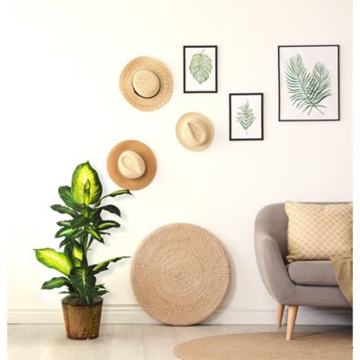 Image showing  42 in. Artificial Golden Dieffenbachia Silk Plant with Basket