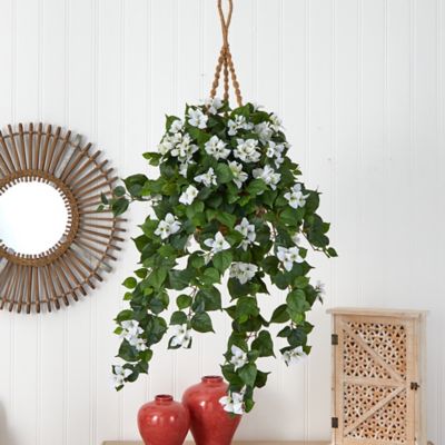 Image showing  28 in. Artificial Bougainvillea Hanging Basket