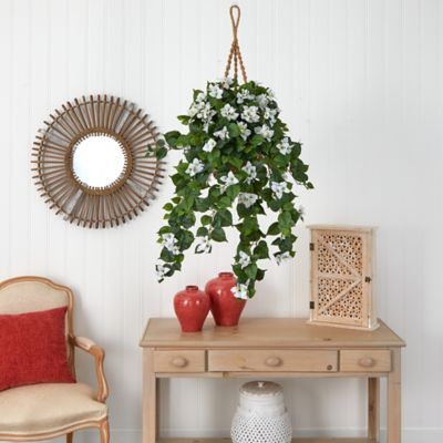 Image showing  28 in. Artificial Bougainvillea Hanging Basket