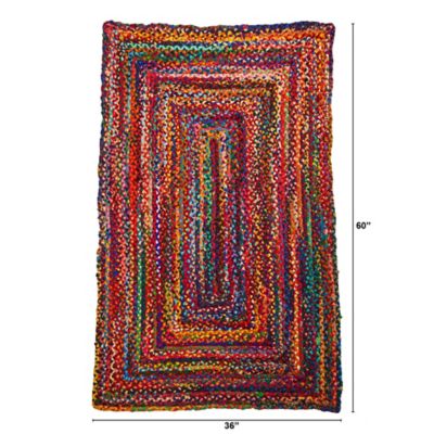 Image showing  Handmade Braided Cape Cod Coastal Jute Rug, 5 ft. x 3 ft.
