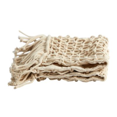 Image showing  18 in. Boho Fringed Woven Macrame Decorative Pillow Cover