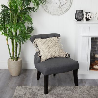 Image showing 5 th Nearly Natural 18 in. Boho Fringed Woven Macrame Decorative Pillow Cover