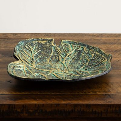 Image showing 5 th Nearly Natural 10 in. Leaf Shaped Decorative Accent Tray