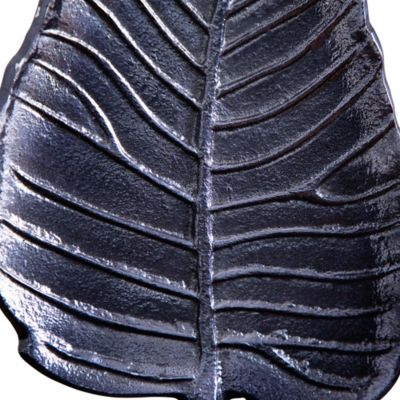 Image showing  17 in. Aluminum Bodhi Leaf Sculpture Decorative Accent