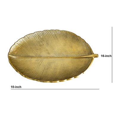 Image showing  16 in. Gold Leaf Decorative Accent Tray