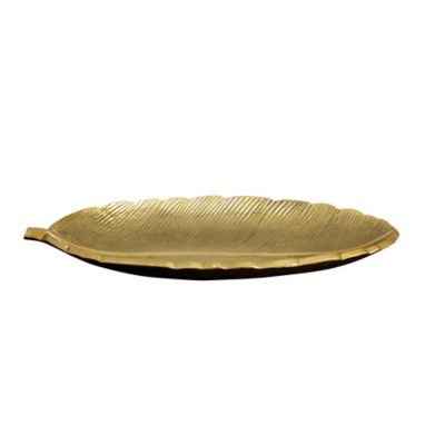 Image showing  16 in. Gold Leaf Decorative Accent Tray