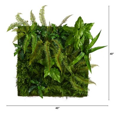 Image showing  40 in. Artificial x 40 in. Artificial Forest Living Wall