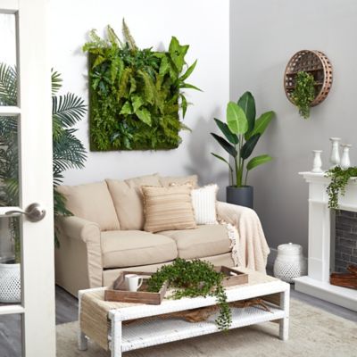 Image showing  40 in. Artificial x 40 in. Artificial Forest Living Wall