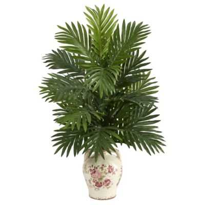 Nearly Natural 27 in. Artificial Areca Palm Plant in Floral Jar
