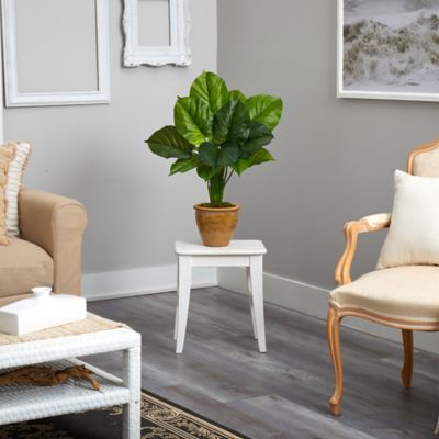 Image showing  30 in. Artificial Large Philodendron Leaf Plant in Decorative Planter