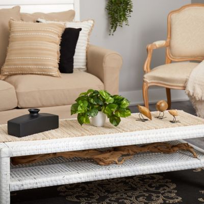 Image showing  9 in. Artificial Pothos Plant in White Planter, Real Touch