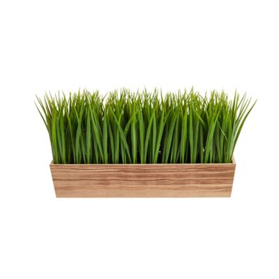 Nearly Natural 20 in. Artificial Vanilla Grass Plant in Decorative Planter