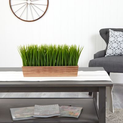 Image showing  20 in. Artificial Vanilla Grass Plant in Decorative Planter