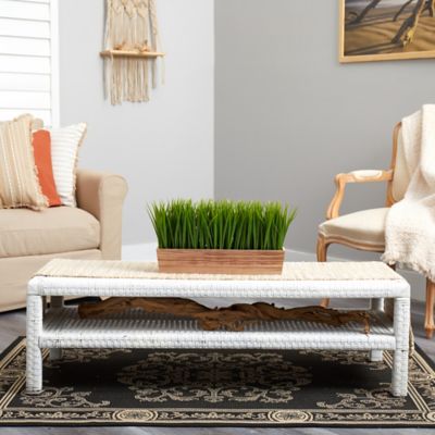 Image showing  20 in. Artificial Vanilla Grass Plant in Decorative Planter