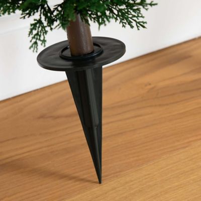 Image showing  2.5 ft. Artificial Cedar Plant with Integrated Ground Stake, UV Resistant, Indoor/Outdoor, 2 pc.