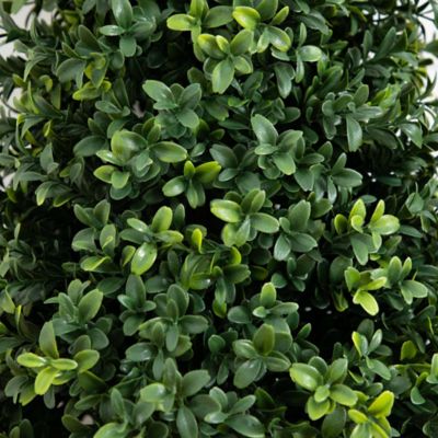Image showing  3 ft. Artificial Boxwood Plant with Integrated Ground Stake, UV Resistant, Indoor/Outdoor, 2 pc.
