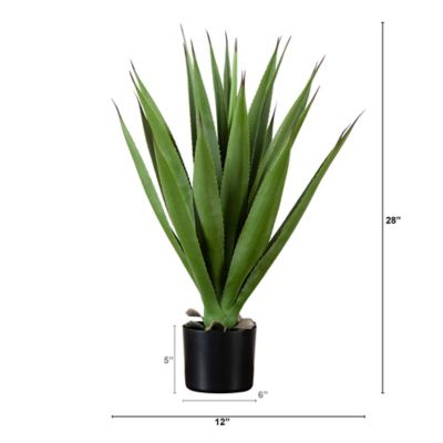 Image showing 1 th Nearly Natural 28 in. Artificial Agave Plant
