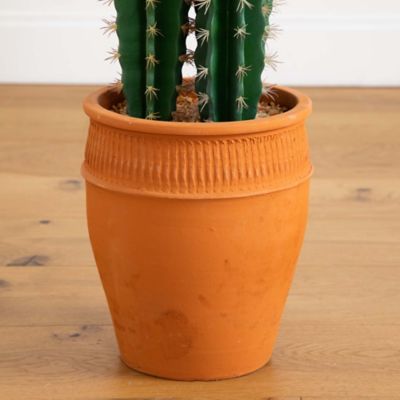 Image showing  5 ft. Artificial Cactus in Terracotta Planter