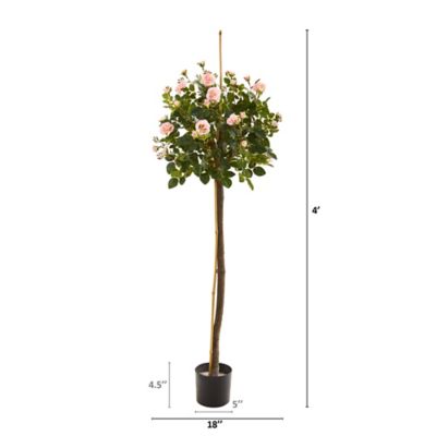 Image showing  4 ft. Artificial Rose Topiary Tree