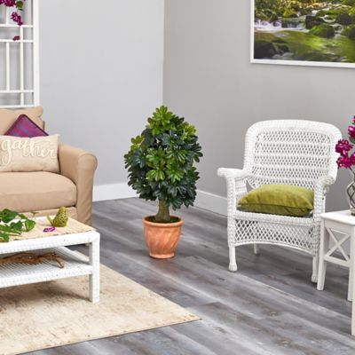 Image showing  39 in. Artificial Schefflera Tree in Terra-Cotta Planter, Real Touch