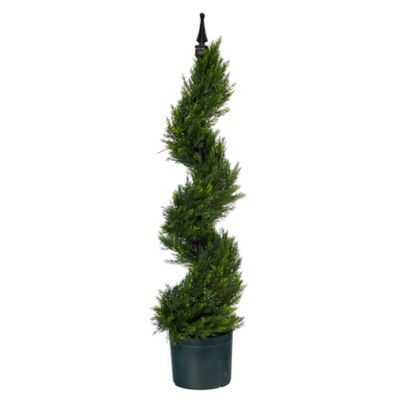 Nearly Natural 3 ft. Artificial Cypress Spiral Topiary Tree