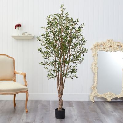 Image showing  5 ft. Artificial Olive Tree with 1,656 Leaves