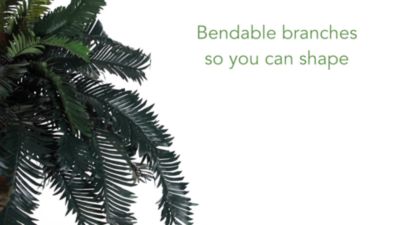 Image showing  5 ft. Artificial Sago Palm Tree in Basket