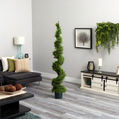 Image showing  6 ft. Artificial Cypress Spiral Topiary Tree