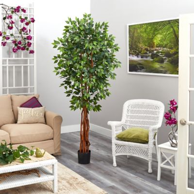 Image showing  6.5 ft. Artificial Super Deluxe Ficus Tree with Natural Trunk