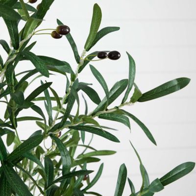 Image showing  6 ft. Pre-Lit Artificial Olive Tree with 300 Warm White LED Lights