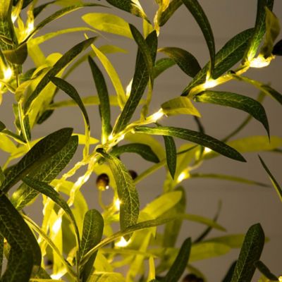 Image showing  6 ft. Pre-Lit Artificial Olive Tree with 300 Warm White LED Lights